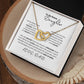 To My Bonus Daughter | Love Dad | Interlocking Hearts Necklace