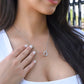 To My Beautiful Granddaughter Interlocking Heart Necklace 18k Gold