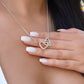 To My Beautiful Granddaughter Interlocking Heart Necklace 18k Gold