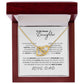 To My Bonus Daughter | Love Dad | Interlocking Hearts Necklace