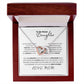 To My Bonus Daughter | Love Mom | Interlocking Hearts Necklace