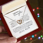 To My Bonus Daughter | Love Mom | Interlocking Hearts Necklace